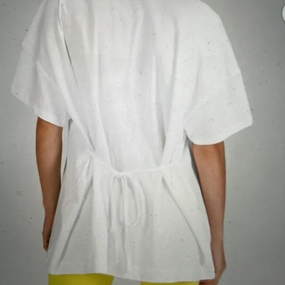 Lululemon oversized white V-neck top SZ 12 - Picture 11 of 11